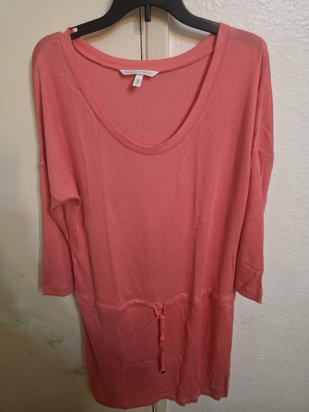 Victoria's Secret Coral Scoop Neck Drawstring Tunic